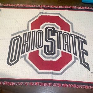 Ohio State tapestry blanket